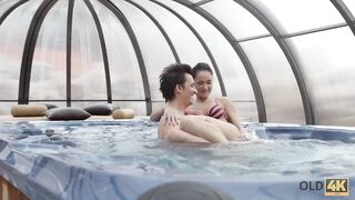 OLD4K. Handsome dad Angie Moon makes awesome love to flawless young model