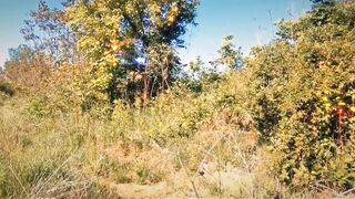 I show my boobs again in nature