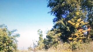 I show my boobs again in nature