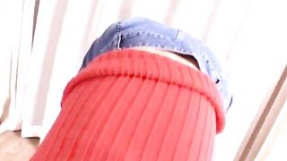 Yuki Yoshida with hairy twat gets cum on face from sucking dicks - More at hotajp.com