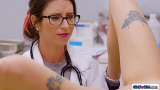 Stepmom and stepteen seduce their doctor