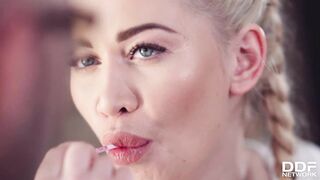 Lucky Stud Gets His Lollipop Licked by Lindsey Olsen & Sonia Lion