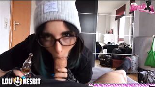 POV Smoke blowjob with German amateur teen - homemade