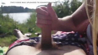 Dutch horny girl enjoys dick at the lake