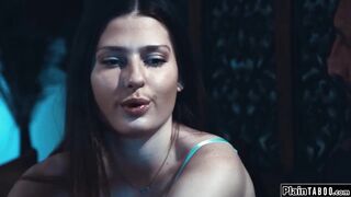 Stepmom joins stepdaughter and stepuncle