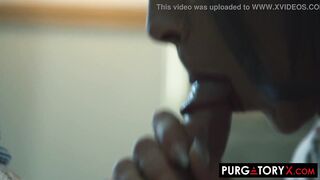 PURGATORYX Petite Lilly Hall deepthroats her priest