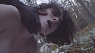 Darcy Dark in search of mushrooms in the forest got her first anal BBC FLX010