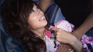 Japanese teen gets her hairy wet pussy worked hard