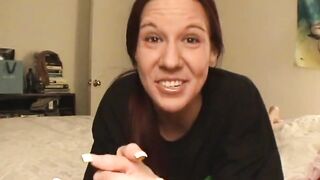 Teen slut masturbates for the camera