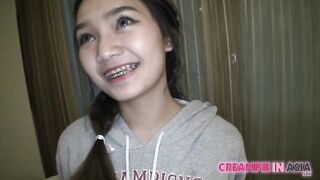 Spurts of jizz shoot into Thai girl by Japan guy