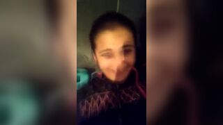 shy hijab girl in wc