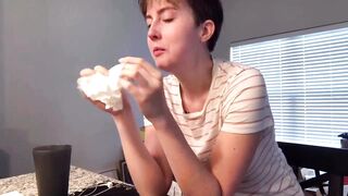 Crying and nose blowing fetish