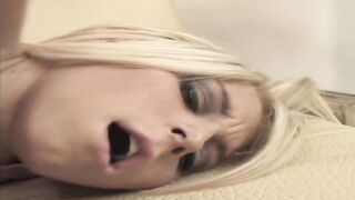 Blond small teen needs money and does her first adult casting