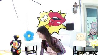TRUE ANAL Busty brunette Hazel Moore gets ass fucked by a huge dick