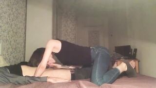 Russian couple makes love and pillow talks passionately