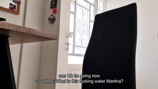 Martina was almost caught by her squirting for a custom