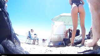 Hot on beach