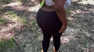 Handsomedevan walk up on a lost big booty bbw in the woods so he fucks her ass hole