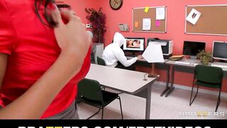 Sexy big-tit Latina Librarian Missy Martinez fucked hard at work