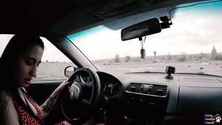Driving Test Turned Into Outdoor Fucking