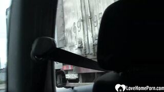 Playing with my pussy while driving around