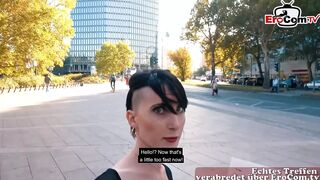 Skinny German Teen with natural tits picked up on the street