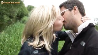 Outdoor sex with blonde