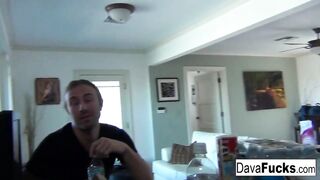 Dava fucks Chad Alva on a white couch