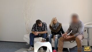 HUNT4K. Cuckold should watch how his babe is sucking and fuc