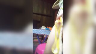 Asian girl masturbates at home alone