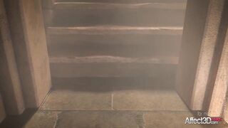 Lesbian futanari threesome adventure animation in Egypt