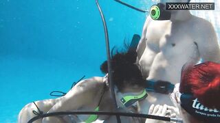 Hardcore swimming pool fucking big dick with Polina