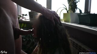 Fucked a colleague with gorgeous hair in the spring sun