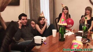 College teens partying in group