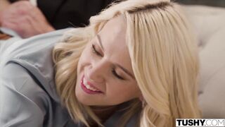TUSHY Anal-curious Petite Blonde Madison seduces her boss