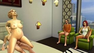 Me And My m. Fucking In Front Of step DAD And My step Sister Watching Family sex Part. 2