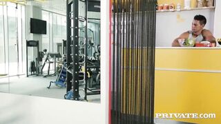 Blonde Sarah Kay Gets Assfucked in the GYM...
