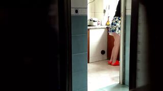Chinese MILF in the Kitchen (to Begin).MP4