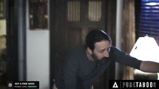 PURE TABOO Redhead Teen Is Messing With Her Stepfather Into Fucking Her