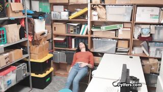 Teen Latina thief blows after getting caught