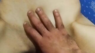 Lie on the side and insert the penis into my ass