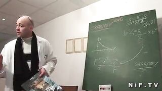 French arab teen fucks with all her classmates