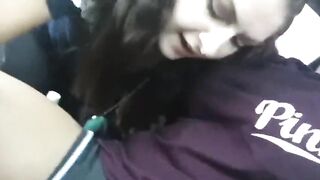 Lesbians Having Sex in Car