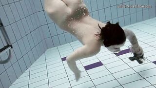 Chubby cutie underwater naked