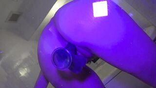 A cute Japanese teen beauty masturbates with a beautiful pie – uncensored