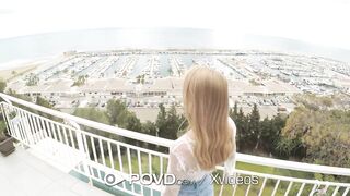 POVD Balcony blonde WARM CREAMPIE FUCK