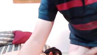 Young amateur couple has sex live on webcam