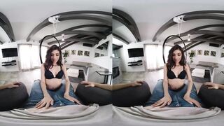 Creampie Sex with Petite Brunette