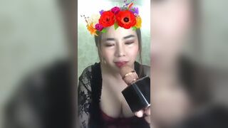 Asian A Hot baby LIV SHOW her BOOBS