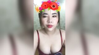Asian A Hot baby LIV SHOW her BOOBS